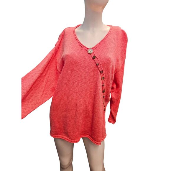Lulu-B Sweaters - Lulu B Coral Sweater Womens Size XL